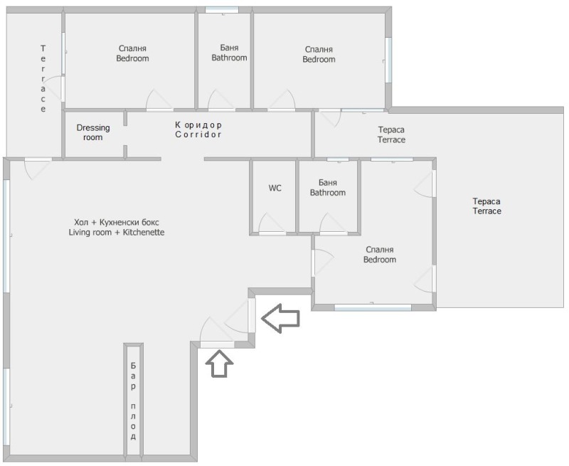 Дава под наем 4-СТАЕН, гр. София, Център, снимка 13 - Апартаменти - 52883505