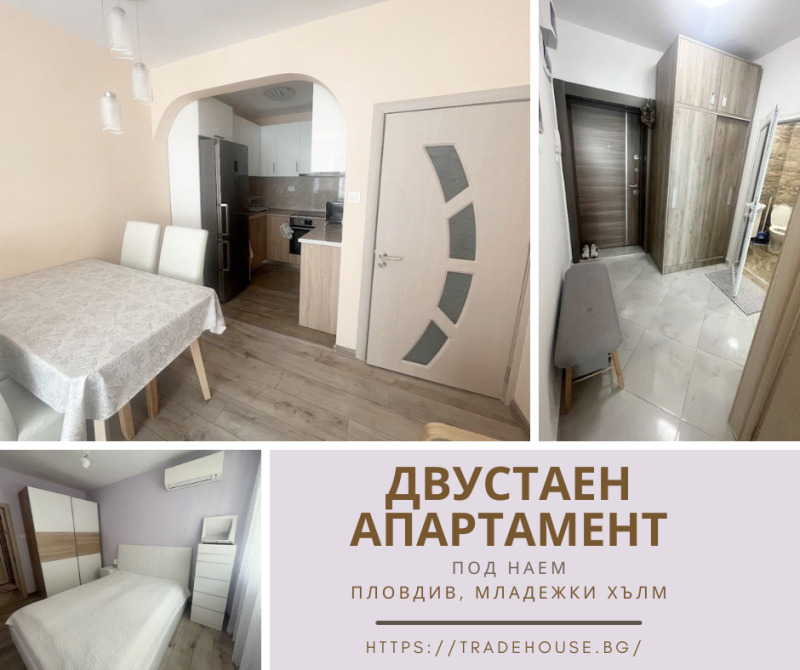 For Rent  1 bedroom Plovdiv , Mladezhki Halm , 55 sq.m | 65798144