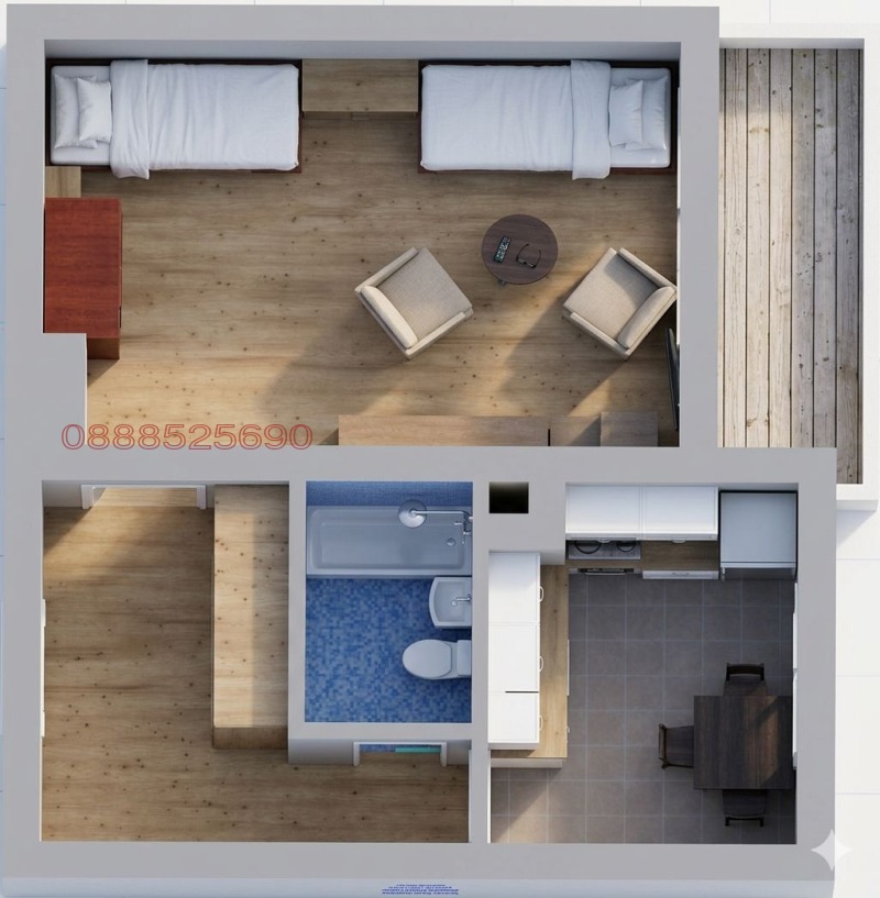 Дава под Наем 2-СТАЕН в град София, Младост 4 - 48 кв.м / 520 € » 1 017.03 лв.