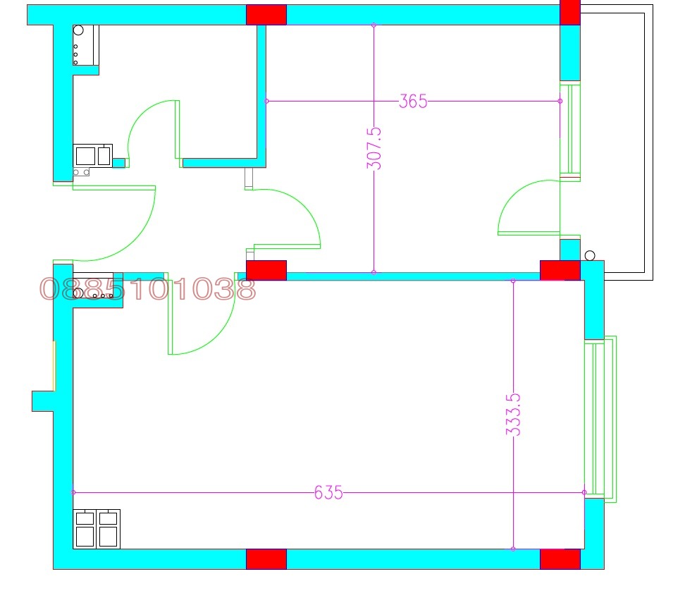 Дава под наем 2-СТАЕН, гр. София, Манастирски ливади, снимка 11 - Апартаменти - 54074159