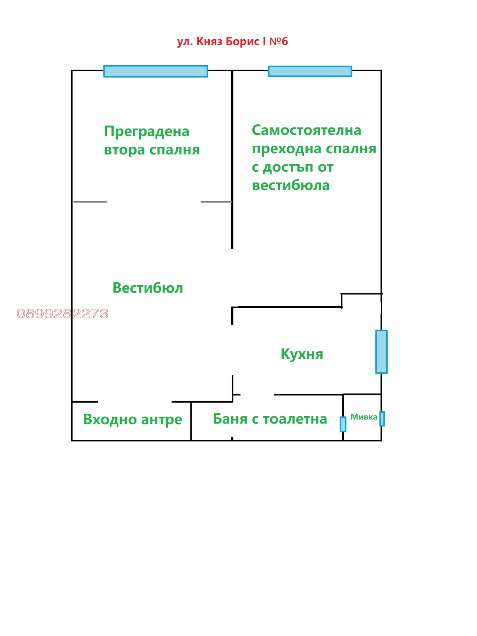 Дава под наем 2-СТАЕН, гр. София, Център, снимка 5 - Апартаменти - 55988873