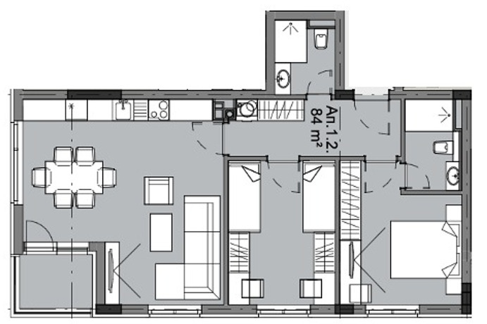 Дава под наем 3-СТАЕН, гр. София, Кръстова вада, снимка 2 - Апартаменти - 54113815