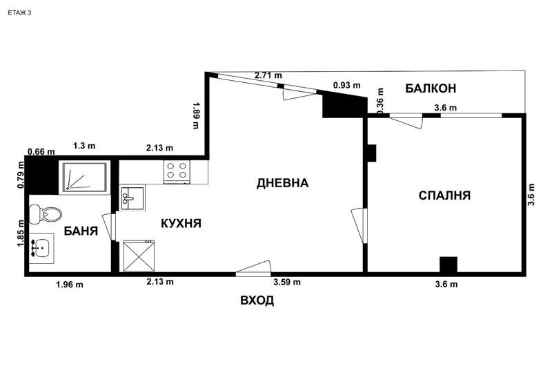 Дава под наем 2-СТАЕН, гр. София, Кръстова вада, снимка 8 - Апартаменти - 53965892